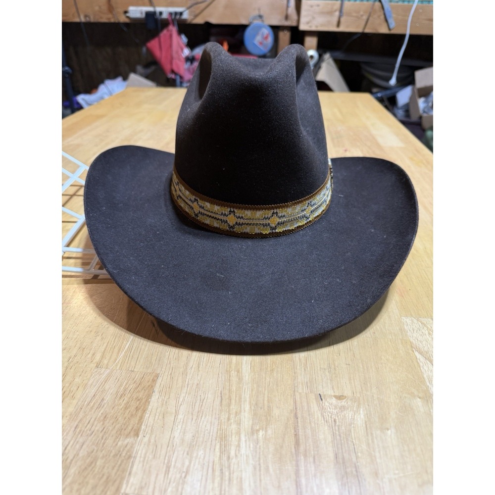 Vintage Resistol Stagecoach Sundance Fur Felt Cowboy Hat 7 3/8 Cordova 4" Brim